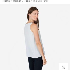 Blush silk tank by Everlane